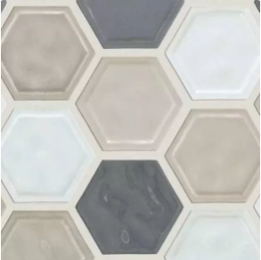 Warm Blend Hexagon - ceramic tile